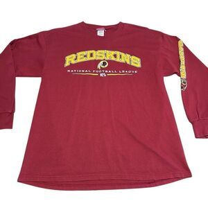 Vintage NFL Washington Redskins Spell Out Long Sleeve T-Shirt Mens Size XL